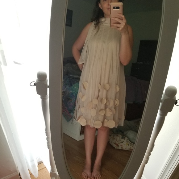 ❤SOLD❤ Neutral Shift Dress - Picture 2 of 3